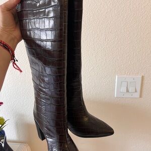 Dark chocolate boots -